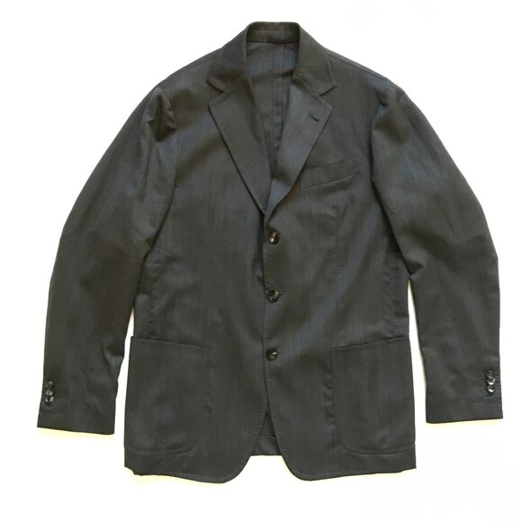 Sartorio Napoli by Kiton Submariner Sport Coat Jacket Mens 50 38 Gray Wool Suit